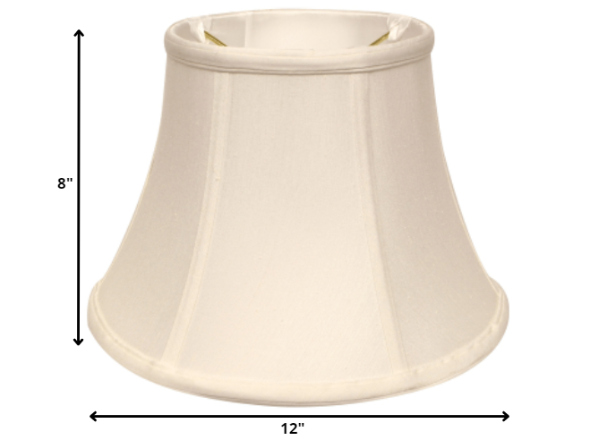 HomeRoots 12" Drum Monay Shantung Lampshade in White Finish