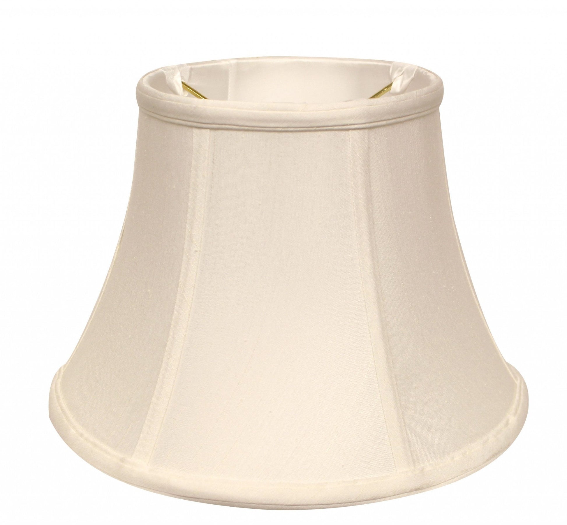 HomeRoots 12" Drum Monay Shantung Lampshade in White Finish