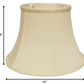 HomeRoots 12" Drum No Slub Lampshade in Ivory Finish