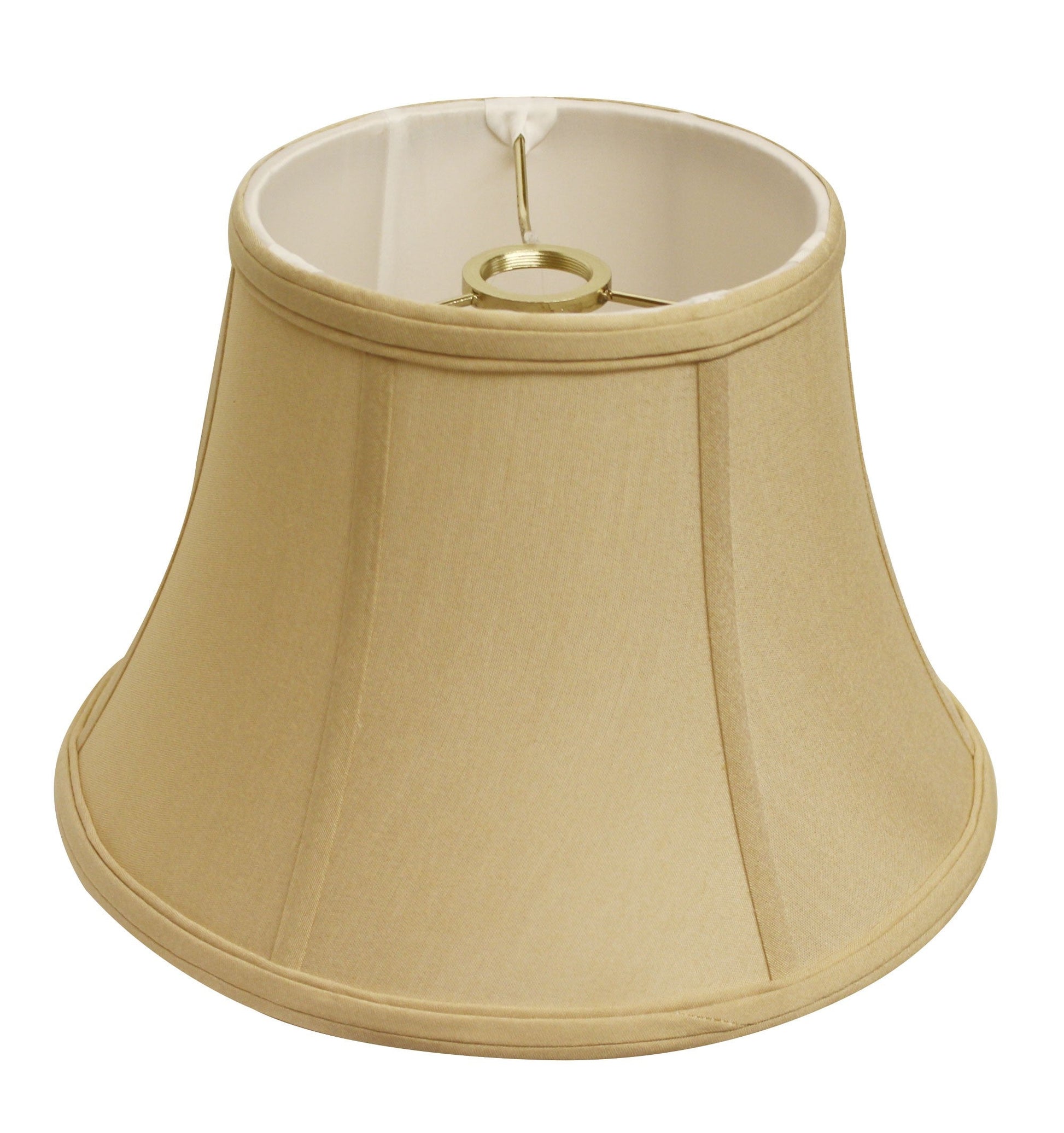 HomeRoots 12" Drum No Slub Lampshade in Pale Brown Finish