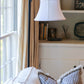 HomeRoots 12" Drum No Slub Lampshade in Snow Finish