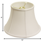 HomeRoots 12" Drum No Slub Lampshade in Snow Finish