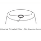 HomeRoots 12" Drum No Slub Lampshade in Snow Finish