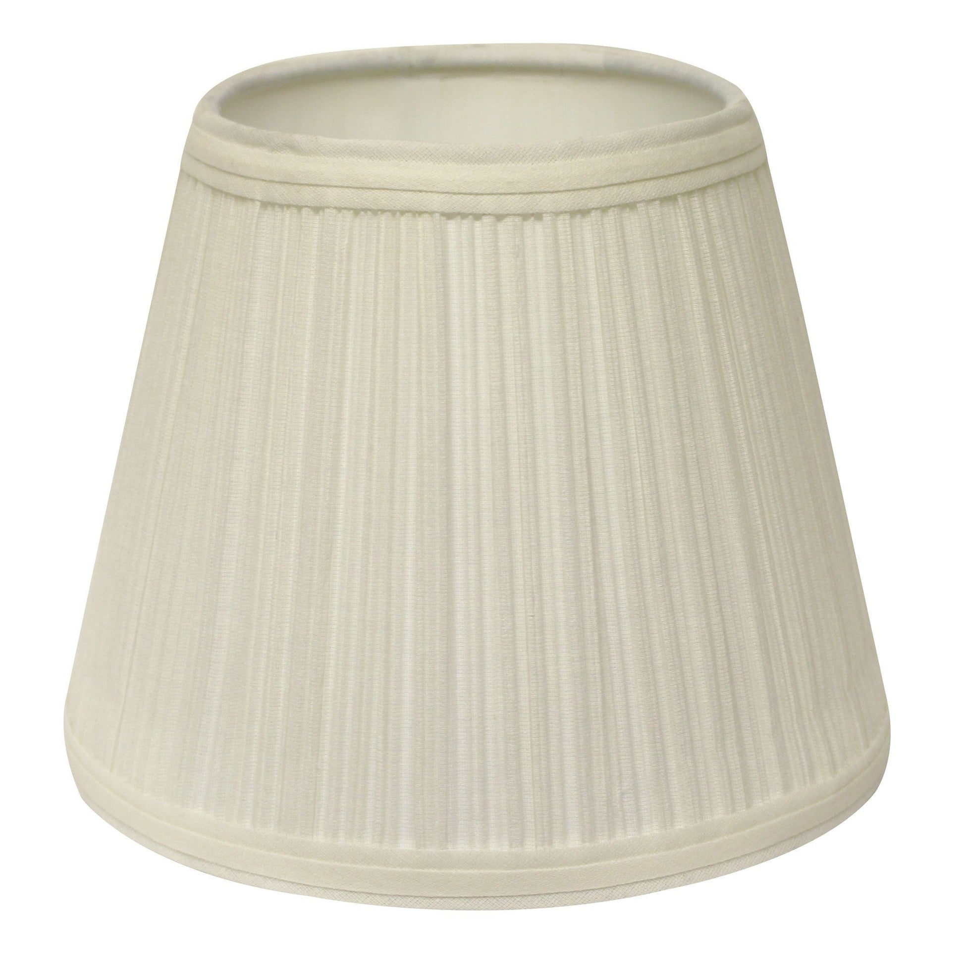 HomeRoots 12" Empire Hardback Slanted Broadcloth Lampshade UF in White Finish