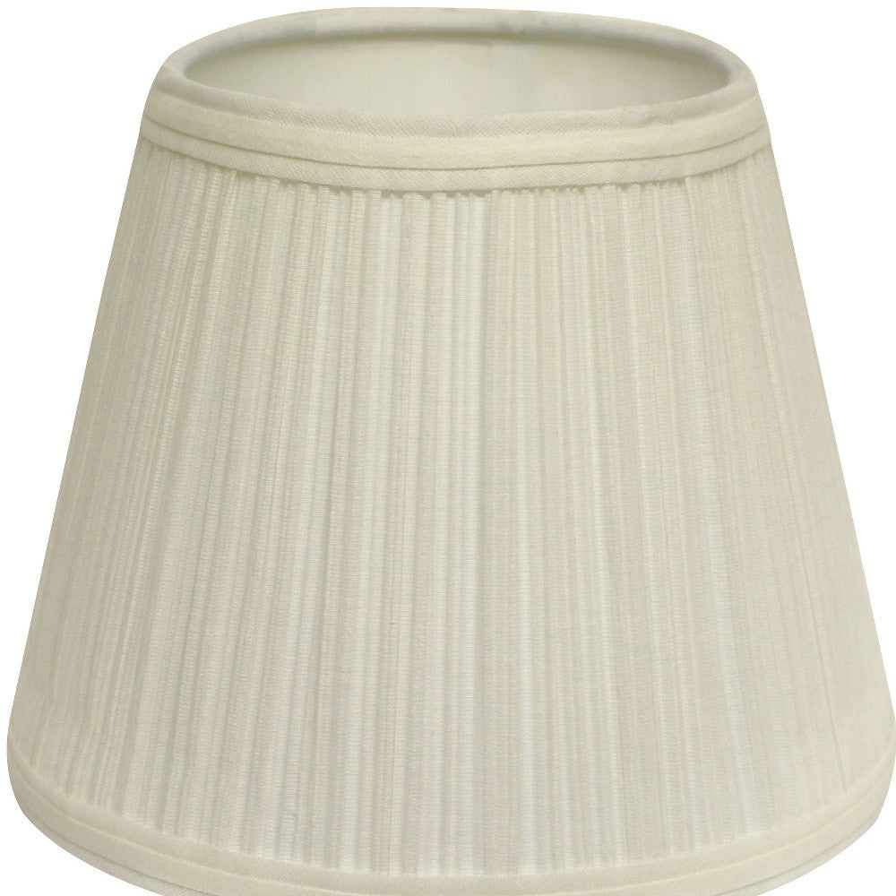 HomeRoots 12" Empire Hardback Slanted Broadcloth Lampshade UF in White Finish