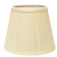 HomeRoots 12" Empire Hardback Slanted Broadcloth Lampshade in Ivory Finish