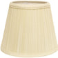 HomeRoots 12" Empire Hardback Slanted Broadcloth Lampshade in Ivory Finish