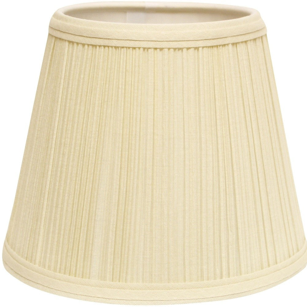 HomeRoots 12" Empire Hardback Slanted Broadcloth Lampshade in Ivory Finish