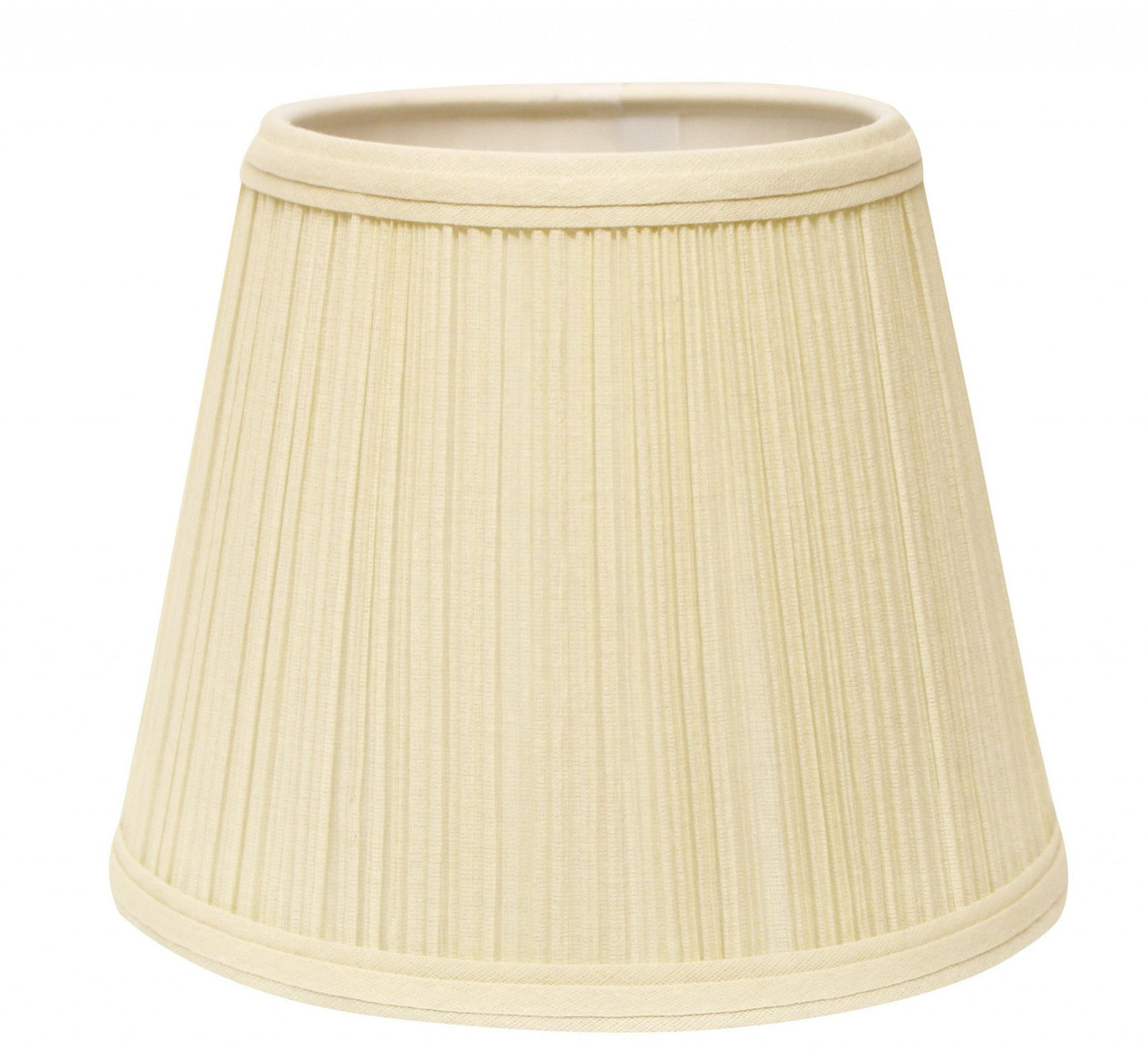 HomeRoots 12" Empire Hardback Slanted Broadcloth Lampshade in Ivory Finish