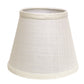 HomeRoots 12" Empire Hardback Slanted Linen Lampshade WF in White Finish
