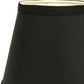 HomeRoots 12" Hardback Empire Slanted Shantung Lampshade in Black with White Finish