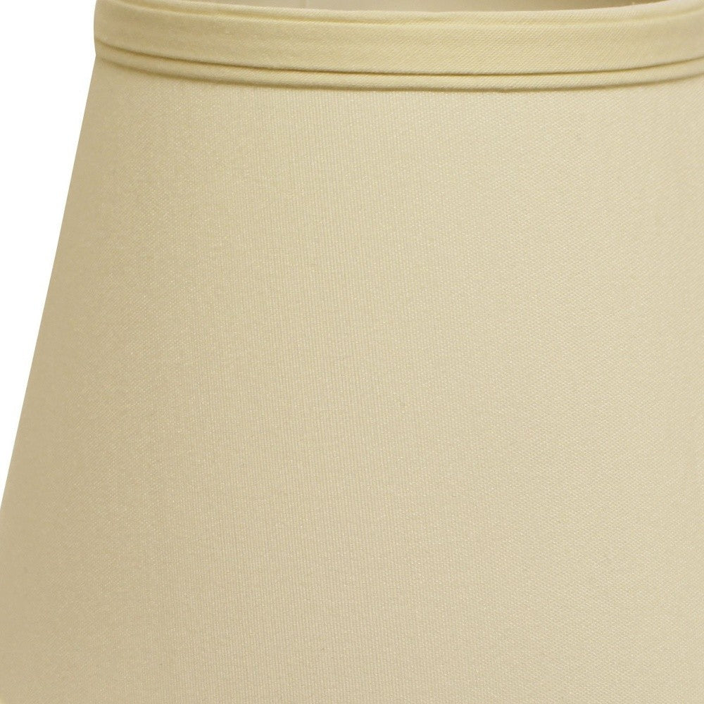 HomeRoots 12" Hardback Empire Slanted Slanted No Slub Lampshade in Ivory Finish