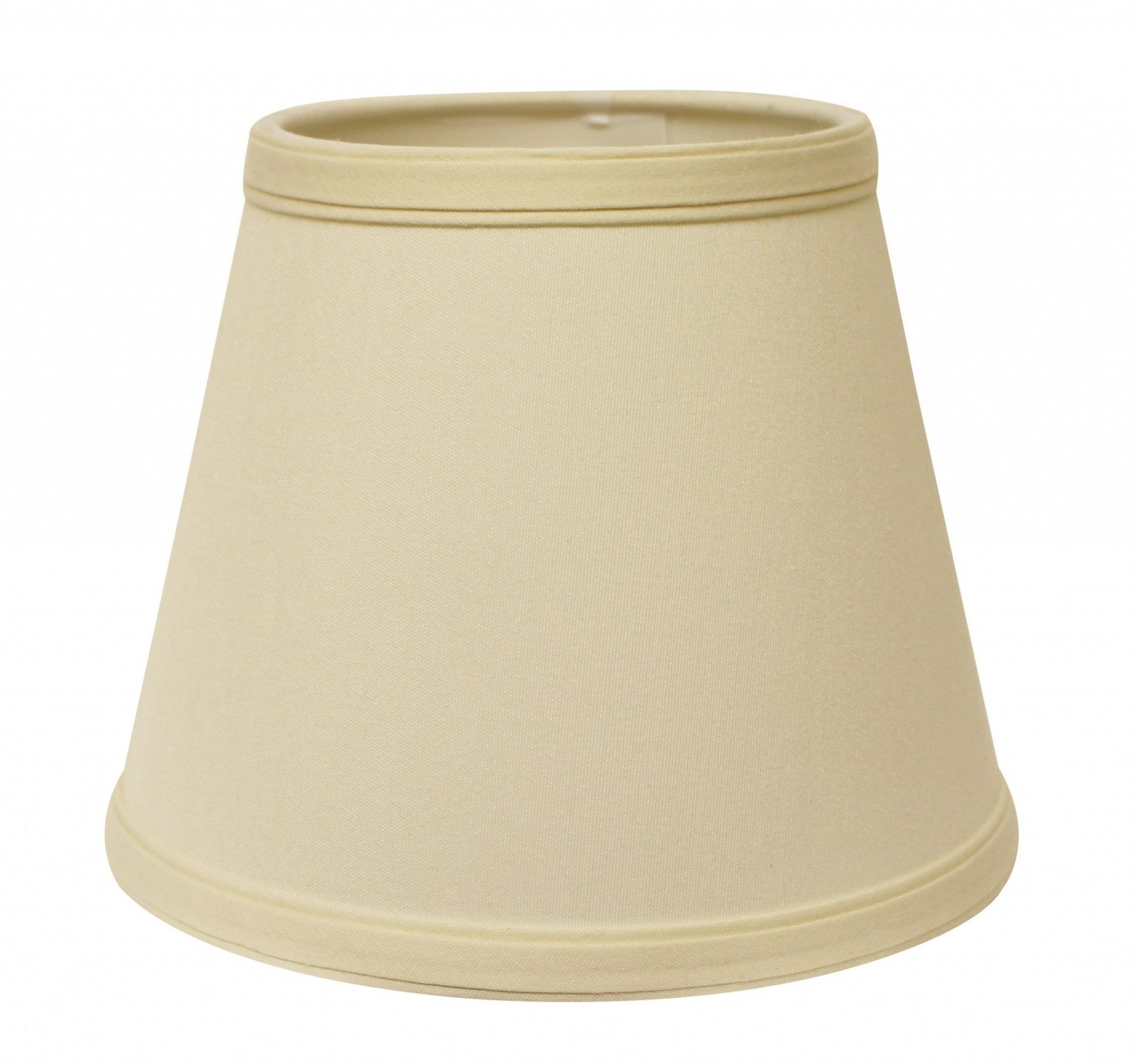 HomeRoots 12" Hardback Empire Slanted Slanted No Slub Lampshade in Ivory Finish