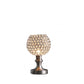 HomeRoots 12” Luxurious Crystal Ball Metal Table Lamp in Silver Finish