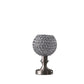 HomeRoots 12” Luxurious Crystal Ball Metal Table Lamp in Silver Finish