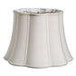 HomeRoots 12" Melon Scallop Paperback Shantung Lampshade in Cream Finish