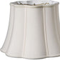 HomeRoots 12" Melon Scallop Paperback Shantung Lampshade in Cream Finish