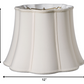 HomeRoots 12" Melon Scallop Paperback Shantung Lampshade in Cream Finish