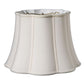 HomeRoots 12" Melon Scallop Paperback Shantung Lampshade in Cream Finish