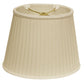 HomeRoots 12" Oval Side Pleat Paperback Shantung Lampshade in Ivory Finish
