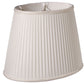HomeRoots 12" Oval Side Pleat Paperback Shantung Lampshade in White Finish