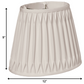 HomeRoots 12" Oval Smocked Pleat Paperback Shantung Lampshade in Cream Finish