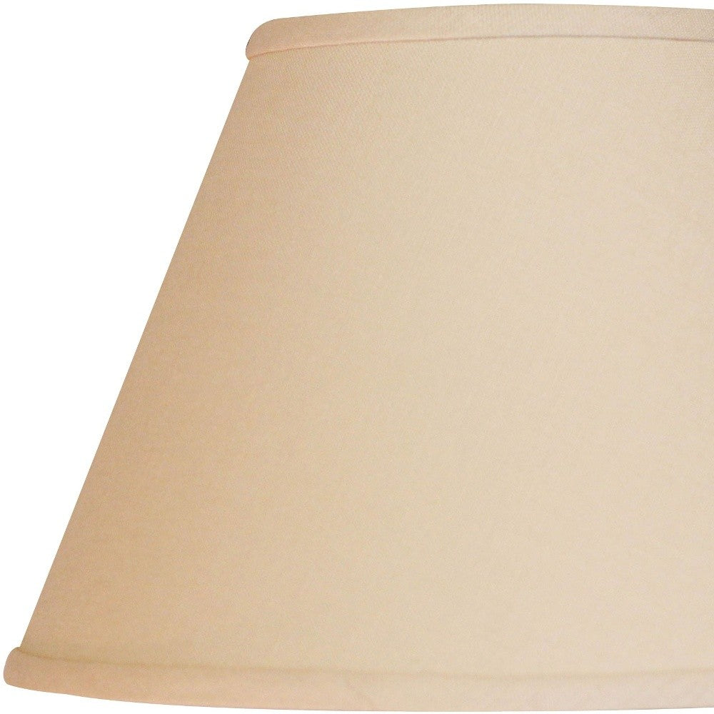 HomeRoots 12" Parchment Premium Empire Slanted Linen Lampshade in Beige Finish