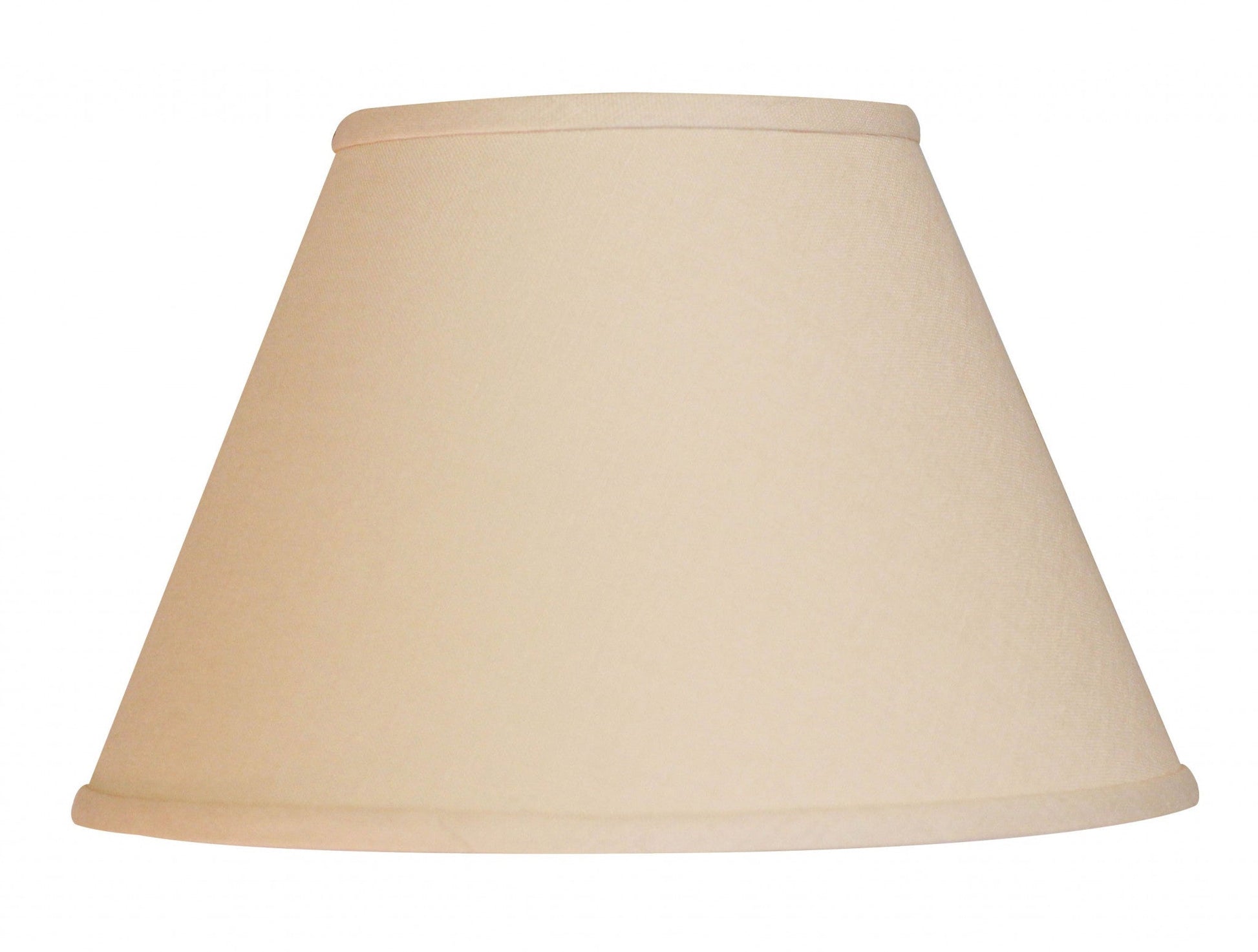 HomeRoots 12" Parchment Premium Empire Slanted Linen Lampshade in Beige Finish