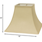 HomeRoots 12" Parchment Premium Square Bell Slanted Linen Lampshade in Beige Finish