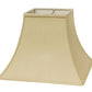 HomeRoots 12" Parchment Premium Square Bell Slanted Linen Lampshade in Beige Finish