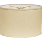 HomeRoots 12" Parchment Throwback Oval Linen Lampshade in Beige Finish