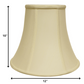 HomeRoots 12" Premium Bell Monay Shantung Lampshade in Ivory Finish