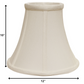 HomeRoots 12" Premium Bell Monay Shantung Lampshade in White Finish