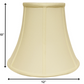 HomeRoots 12" Premium Bell No Slub Lampshade in Ivory Finish