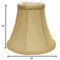 HomeRoots 12" Premium Bell No Slub Lampshade in Pale Brown Finish