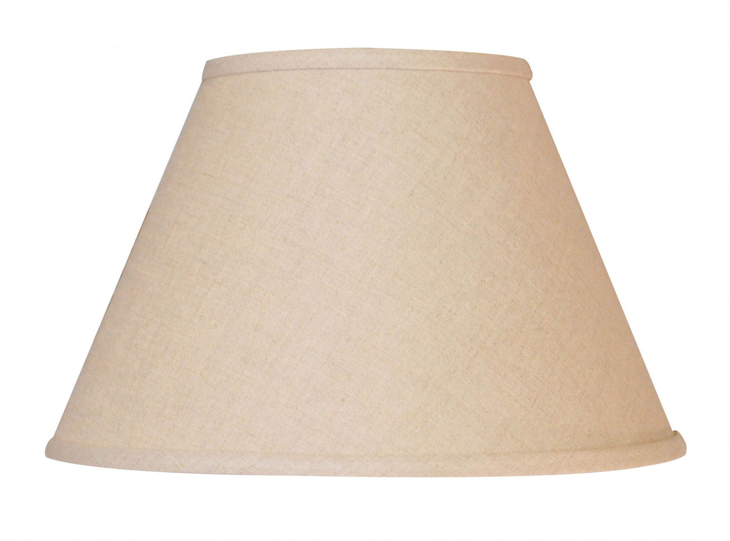 HomeRoots 12" Premium Empire Slanted Linen Lampshade in Dark Wheat Finish