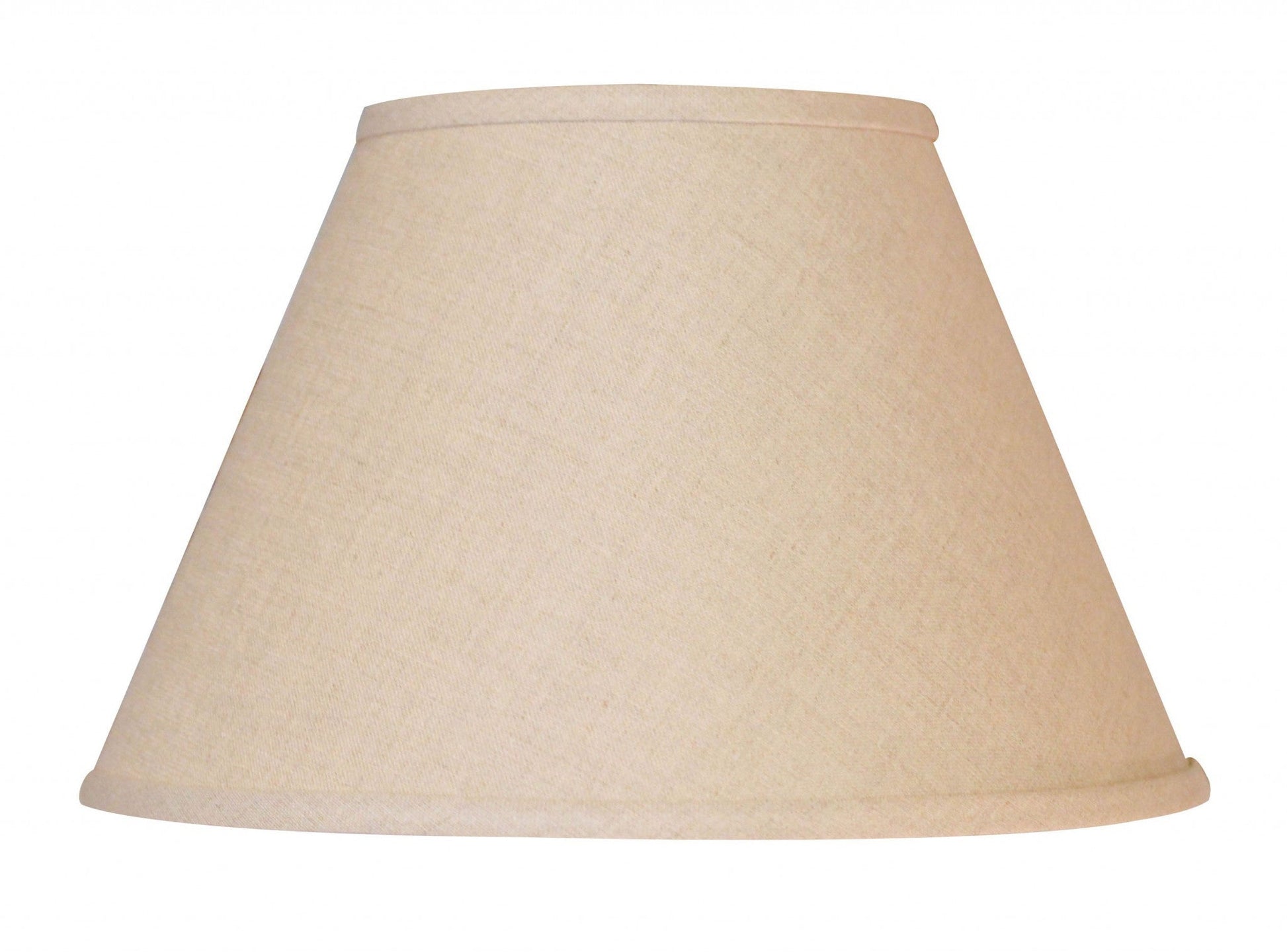 HomeRoots 12" Premium Empire Slanted Linen Lampshade in Dark Wheat Finish