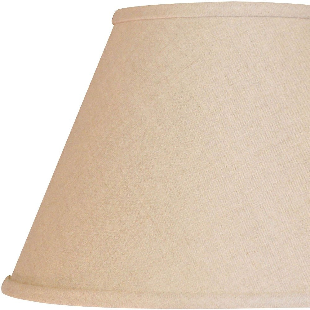 HomeRoots 12" Premium Empire Slanted Linen Lampshade in Dark Wheat Finish
