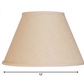 HomeRoots 12" Premium Empire Slanted Linen Lampshade in Dark Wheat Finish