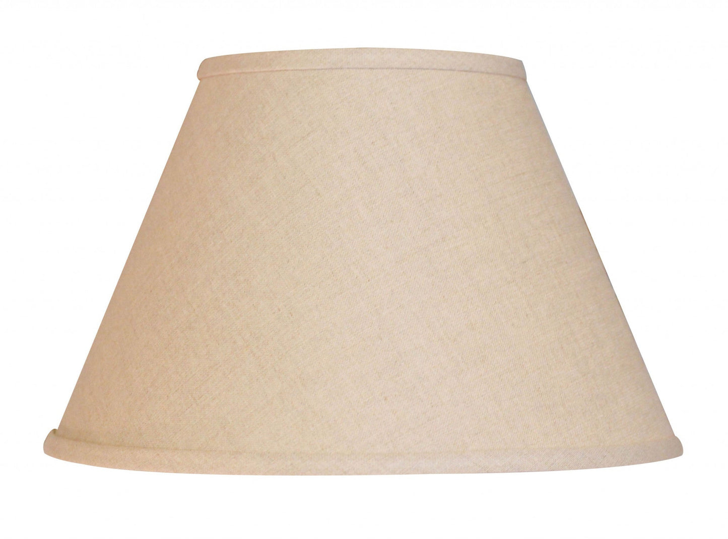 HomeRoots 12" Premium Empire Slanted Linen Lampshade in Dark Wheat Finish