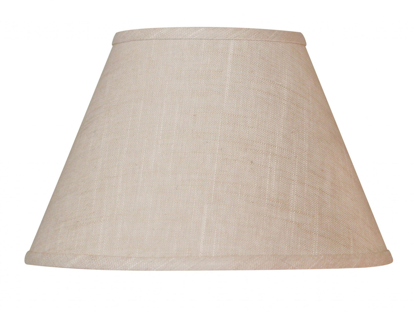 HomeRoots 12" Premium Empire Slanted Linen Lampshade in Light Wheat Finish