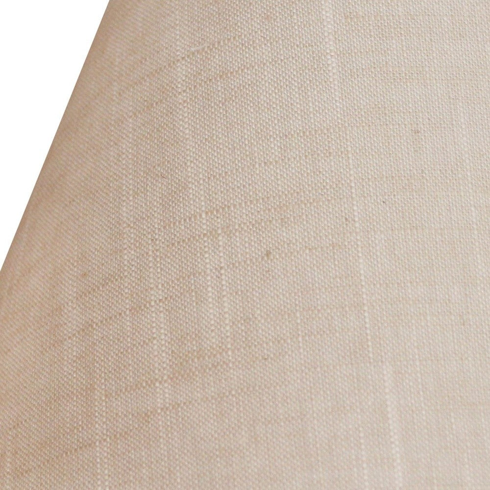 HomeRoots 12" Premium Empire Slanted Linen Lampshade in Light Wheat Finish