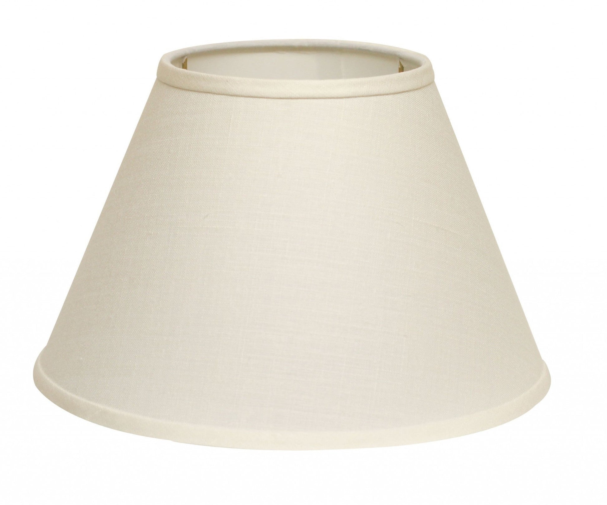HomeRoots 12" Premium Empire Slanted Linen Lampshade in White Finish