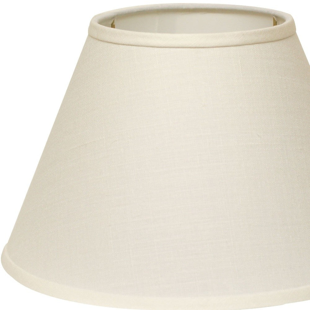 HomeRoots 12" Premium Empire Slanted Linen Lampshade in White Finish
