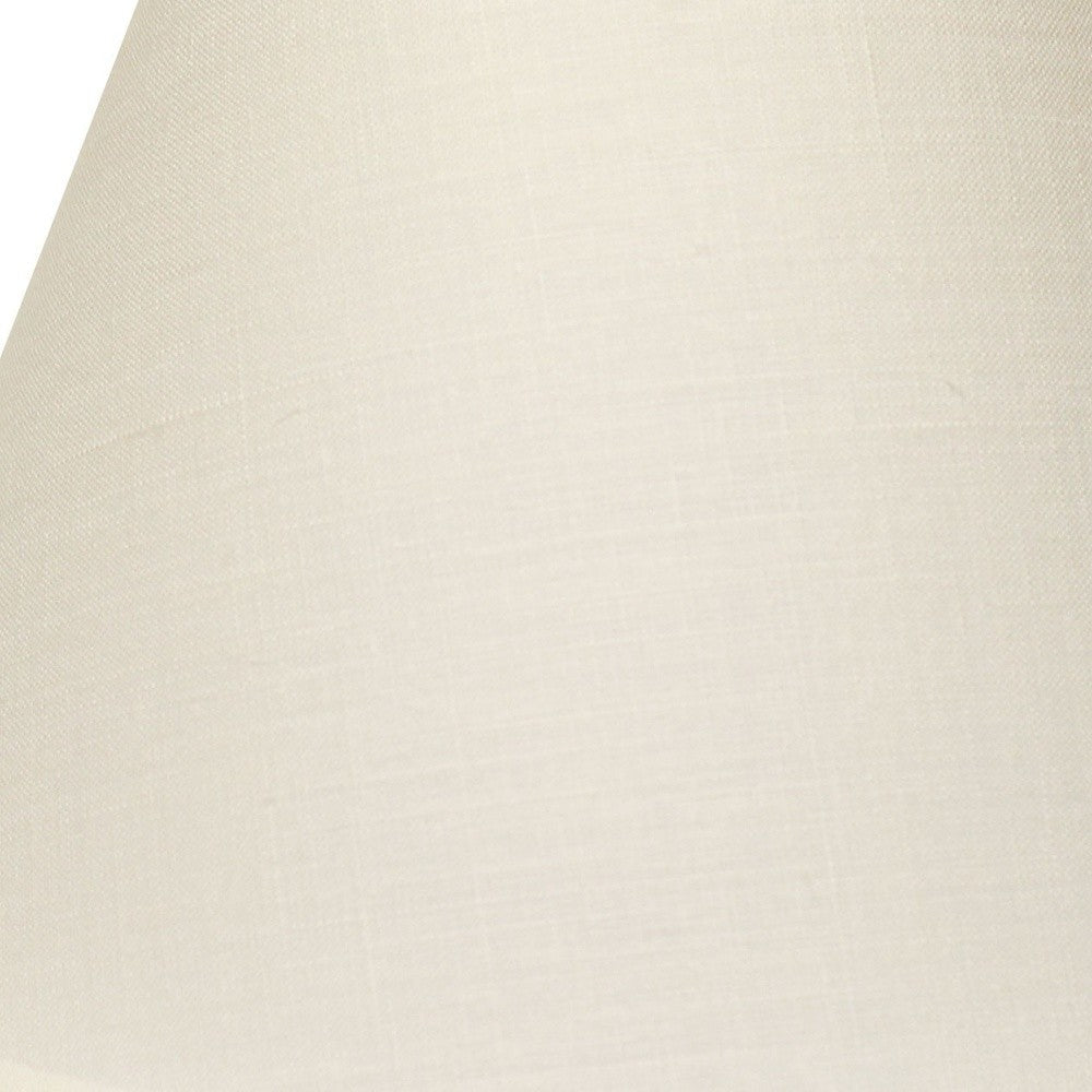 HomeRoots 12" Premium Empire Slanted Linen Lampshade in White Finish