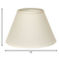 HomeRoots 12" Premium Empire Slanted Linen Lampshade in White Finish