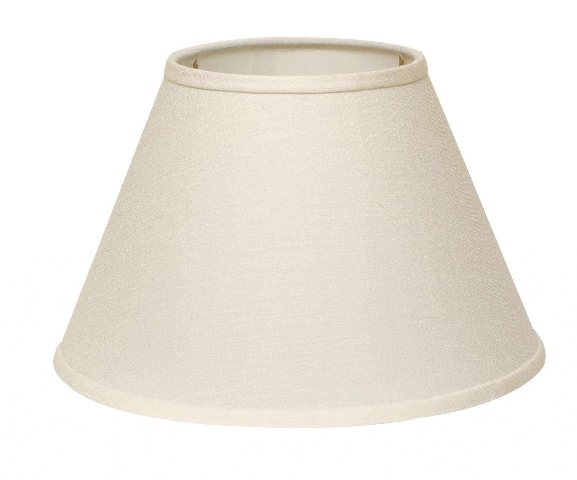 HomeRoots 12" Premium Empire Slanted Linen Lampshade in White Finish