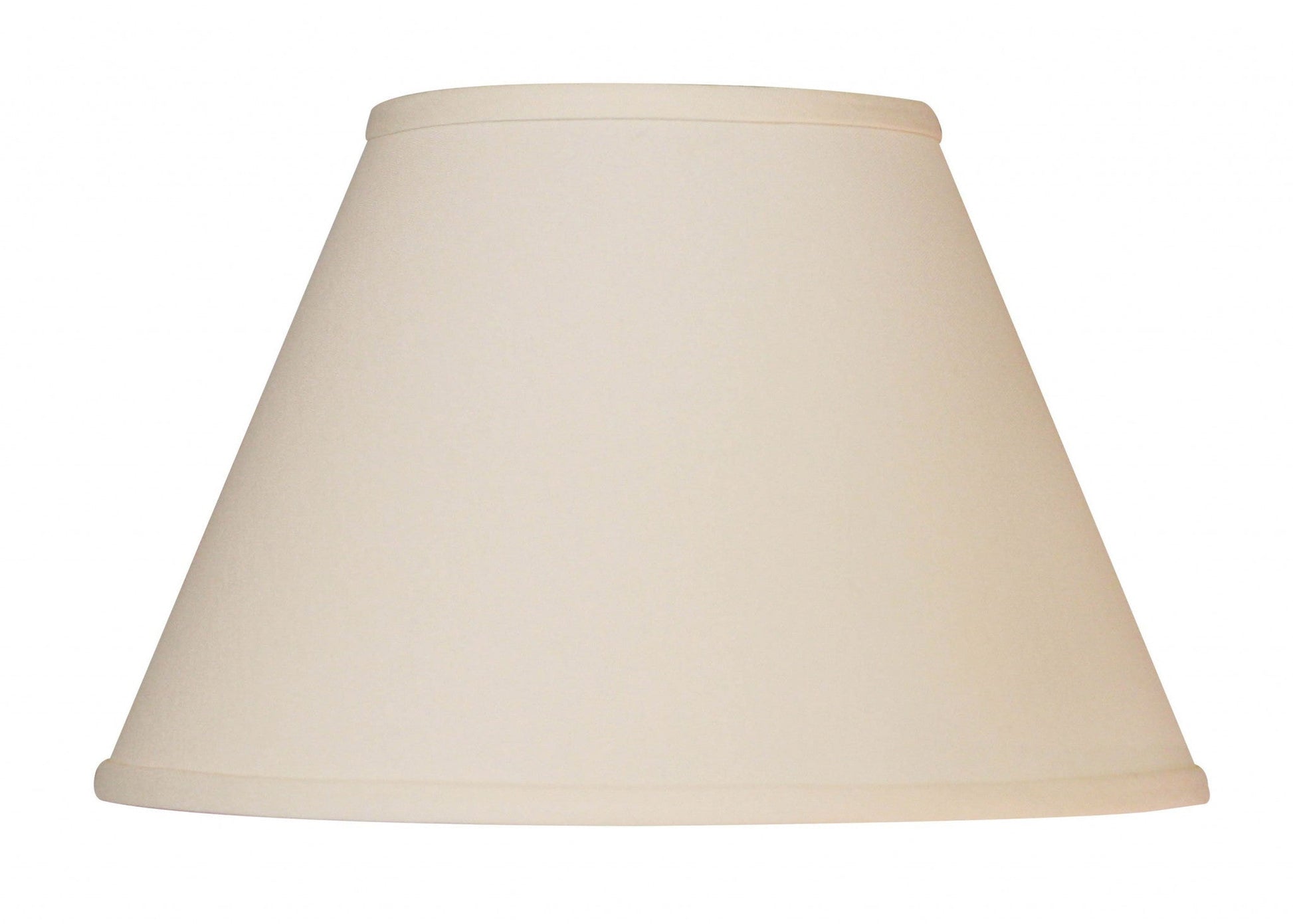 HomeRoots 12" Premium Empire Slanted No Slub Lampshade in Ivory Finish