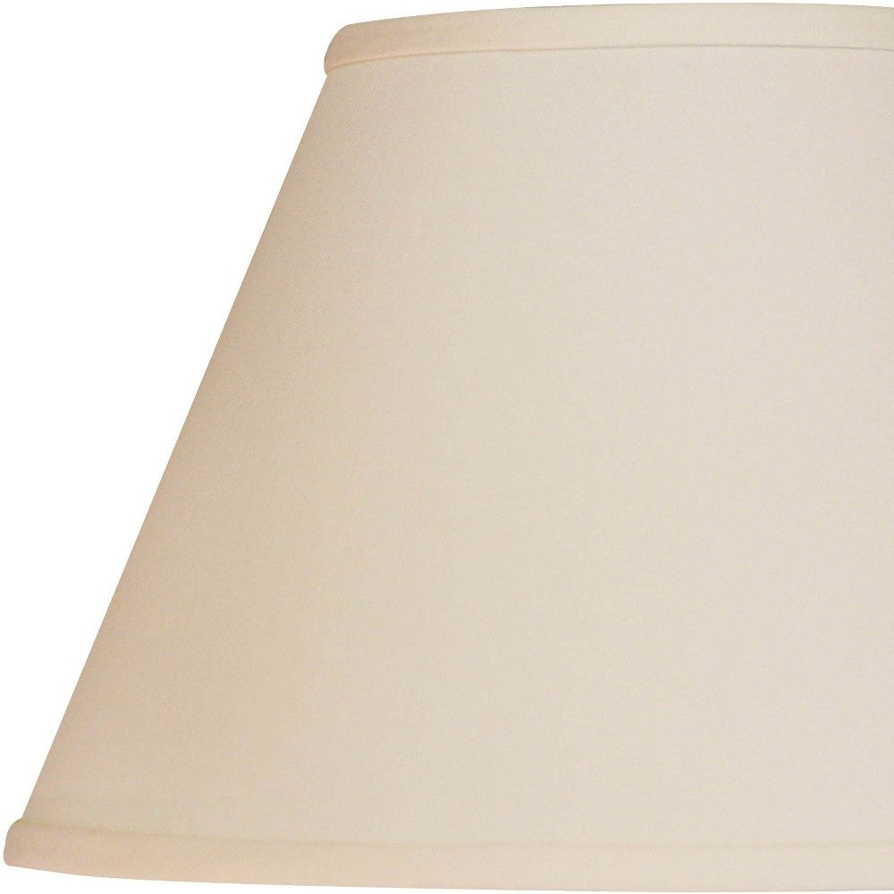 HomeRoots 12" Premium Empire Slanted No Slub Lampshade in Ivory Finish
