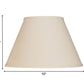 HomeRoots 12" Premium Empire Slanted No Slub Lampshade in Ivory Finish